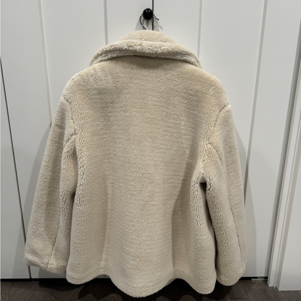 NWTS Banana Republic Cream Teddy Coat M - Picture 8 of 9
